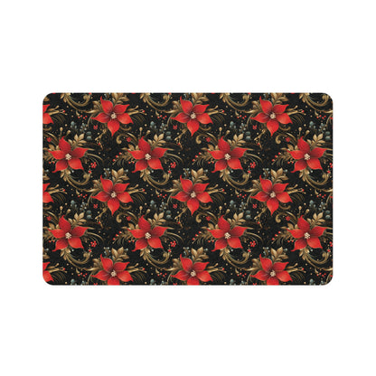 Pretty Poinsettias Pet Food Mat (12x18)