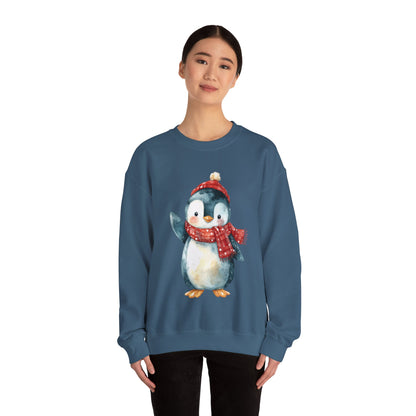 Festive Penguin Unisex Heavy Blend™ Crewneck Sweatshirt