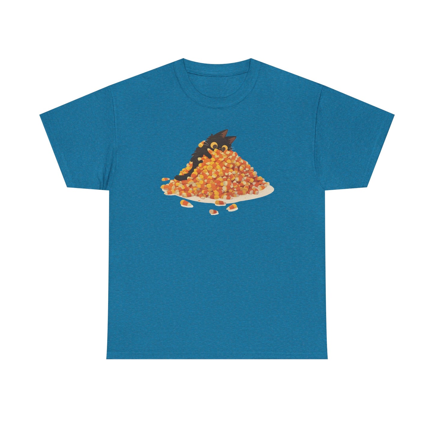 Candy Corn Cat Unisex Heavy Cotton Tee
