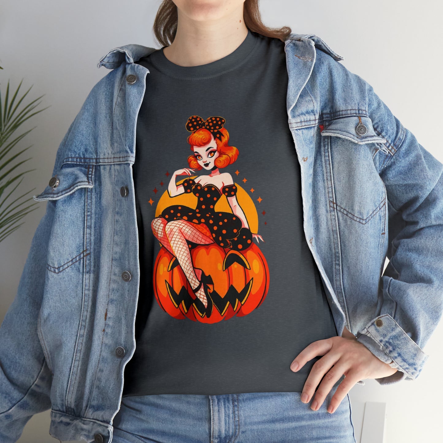 Pumpkin Pinup Unisex Heavy Cotton Tee