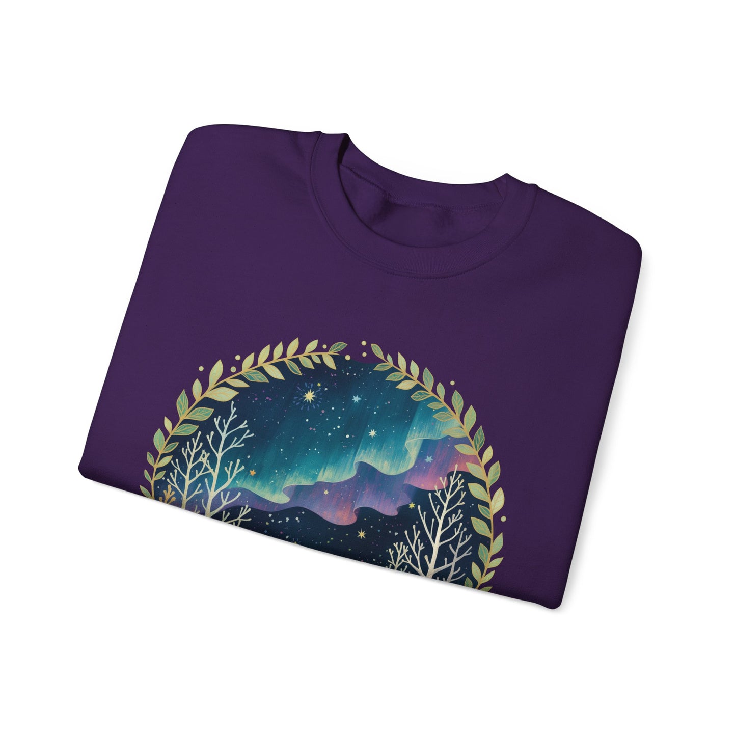 Aurora Polar Bears Unisex Heavy Blend™ Crewneck Sweatshirt