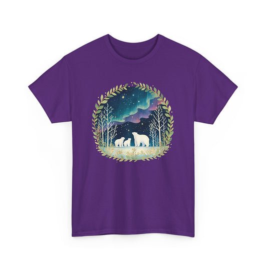 Aurora Polar Bears Unisex Heavy Cotton Tee