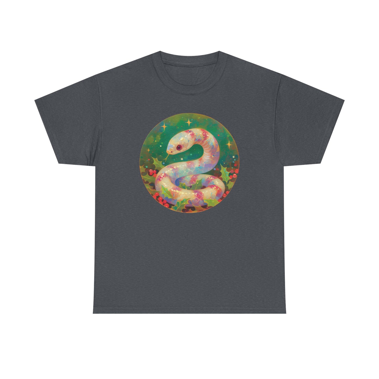 Candy Stripe Snake Unisex Heavy Cotton Tee