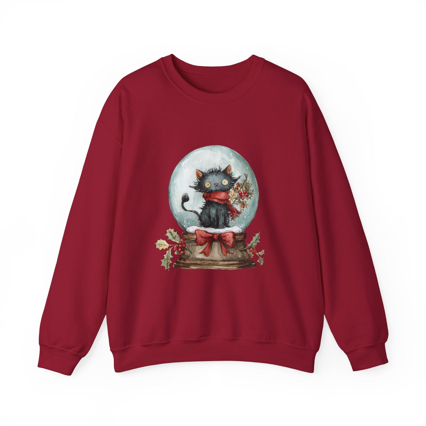 Snowglobe Cat Unisex Heavy Blend™ Crewneck Sweatshirt