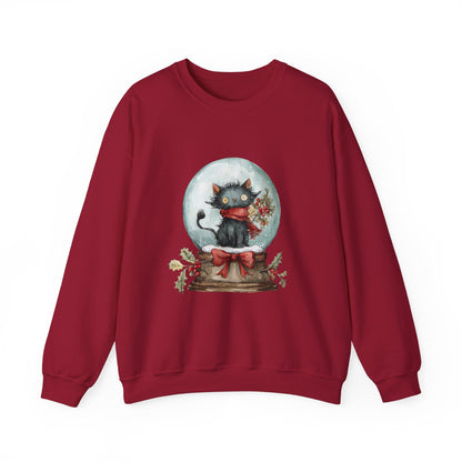 Snowglobe Cat Unisex Heavy Blend™ Crewneck Sweatshirt
