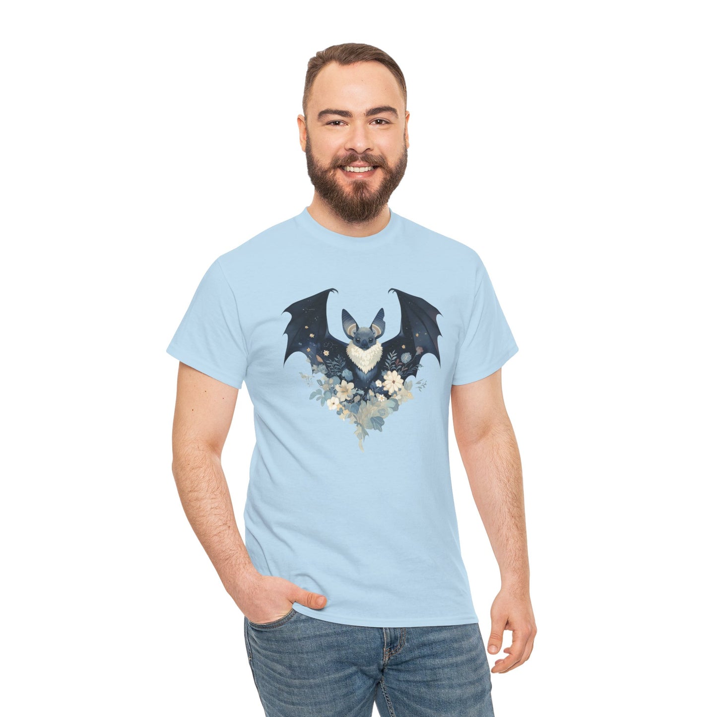 Midnight Bat Unisex Heavy Cotton Tee