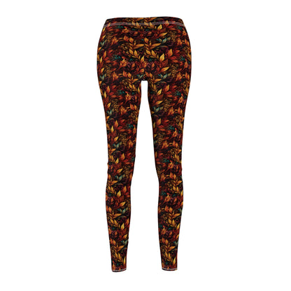 Fall Leaves Women's Cut & Sew Casual Leggings (AOP)