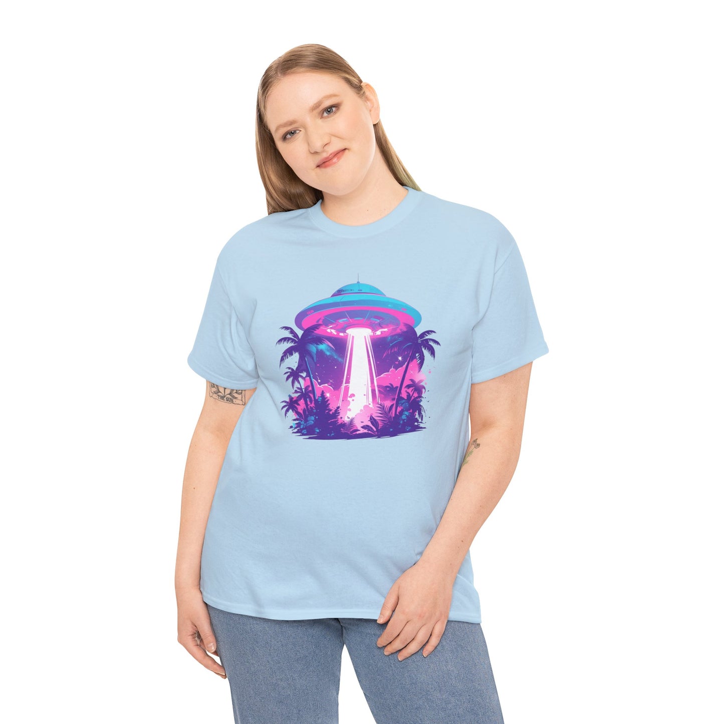 Tropical UFO Unisex Heavy Cotton Tee