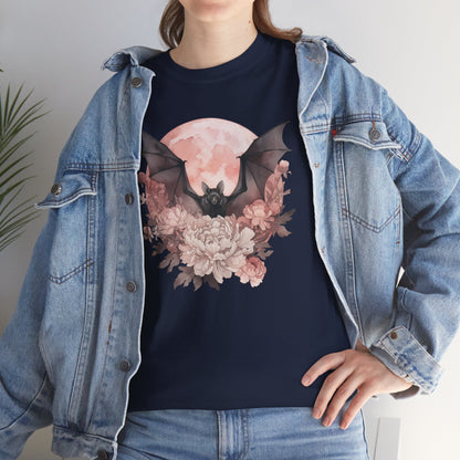 Strawberry Moon Bat Unisex Heavy Cotton Tee