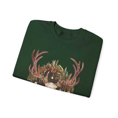 Reindeer Skull Unisex Heavy Blend™ Crewneck Sweatshirt