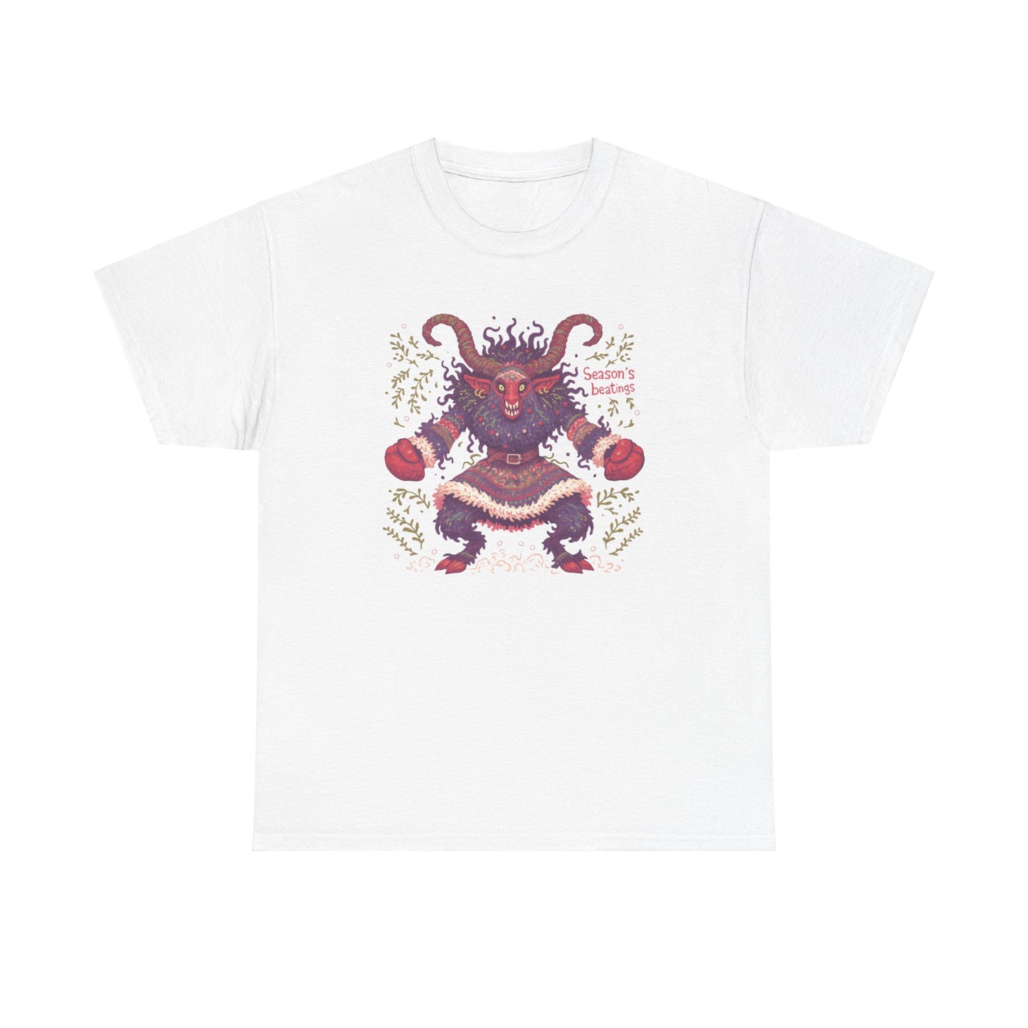 Season's Beatings (Krampus) Unisex Heavy Cotton Tee