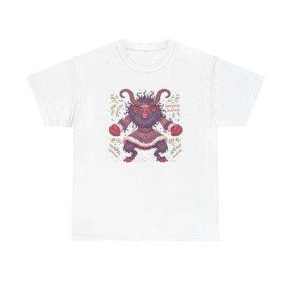Season's Beatings (Krampus) Unisex Heavy Cotton Tee
