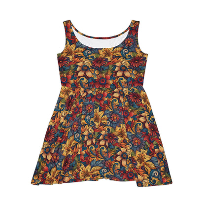 Floral Doodles Women's Skater Dress (AOP)