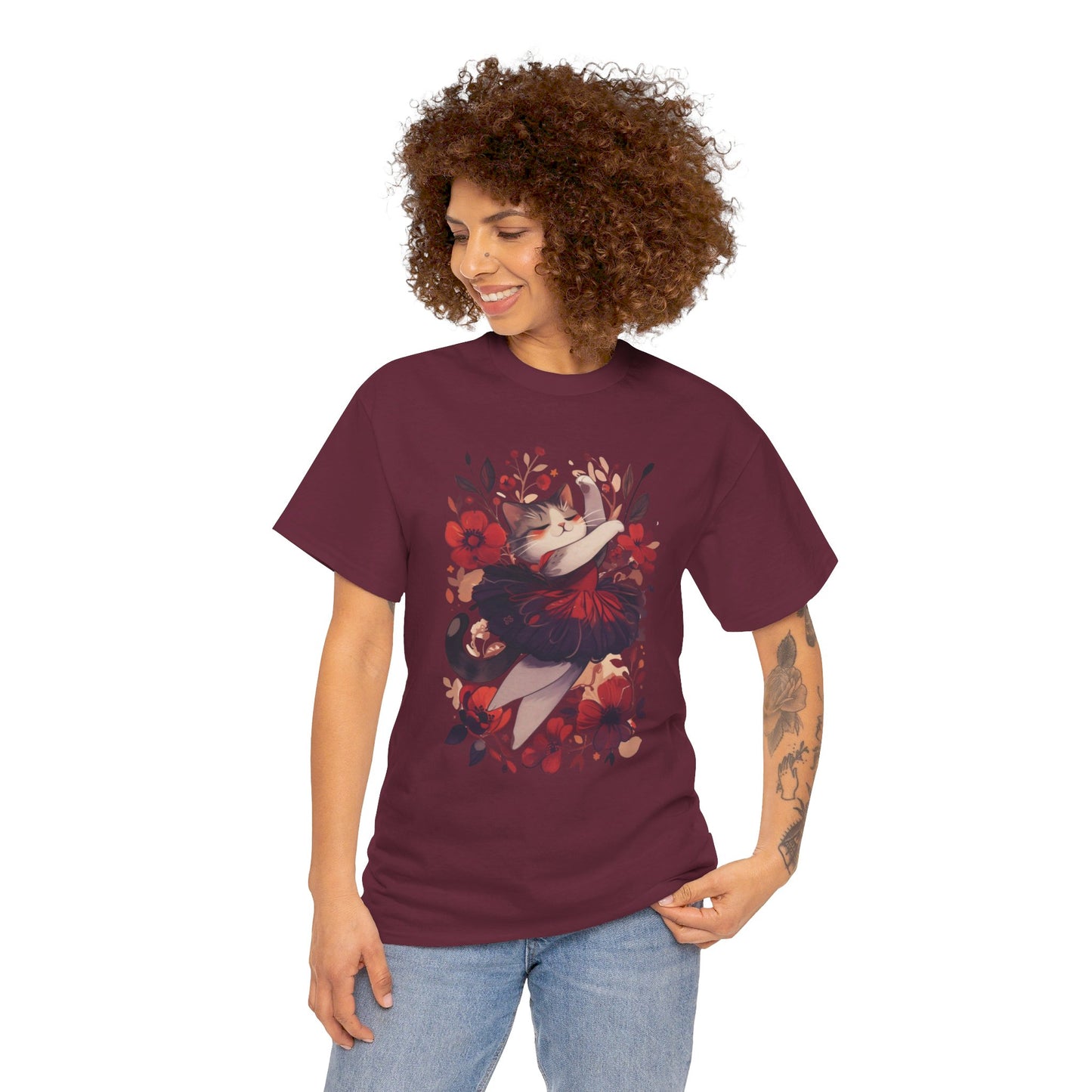 Ballet Cat Unisex Heavy Cotton Tee