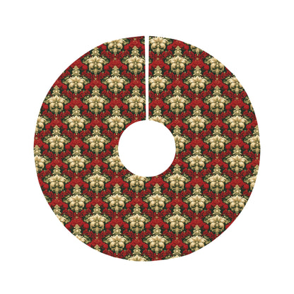 Christmas Damask Round Tree Skirt