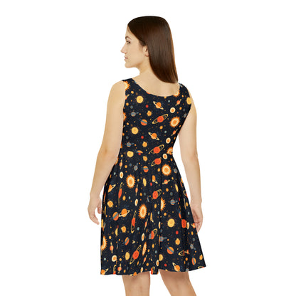 Spacing Out Women's Skater Dress (AOP)