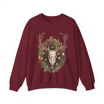 Reindeer Skull Unisex Heavy Blend™ Crewneck Sweatshirt