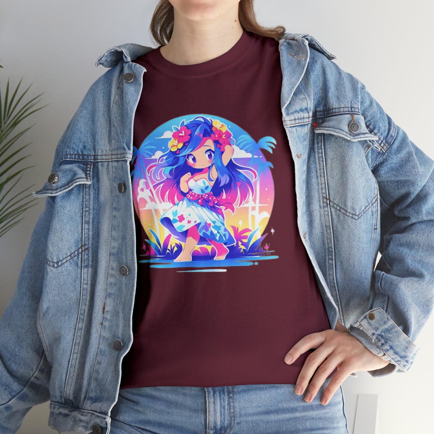Hula Girl Unisex Heavy Cotton Tee