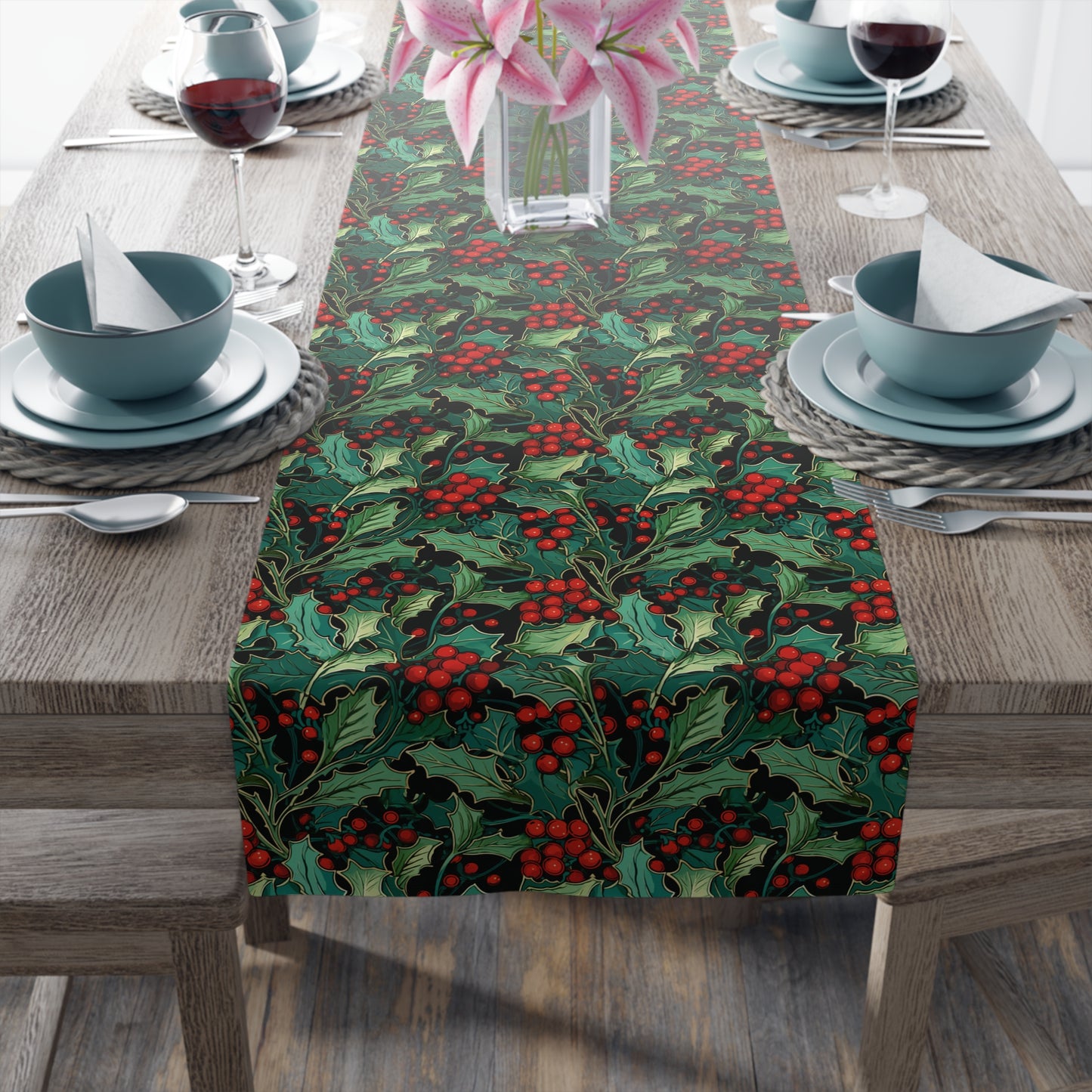 Holly Table Runner (Cotton, Poly)