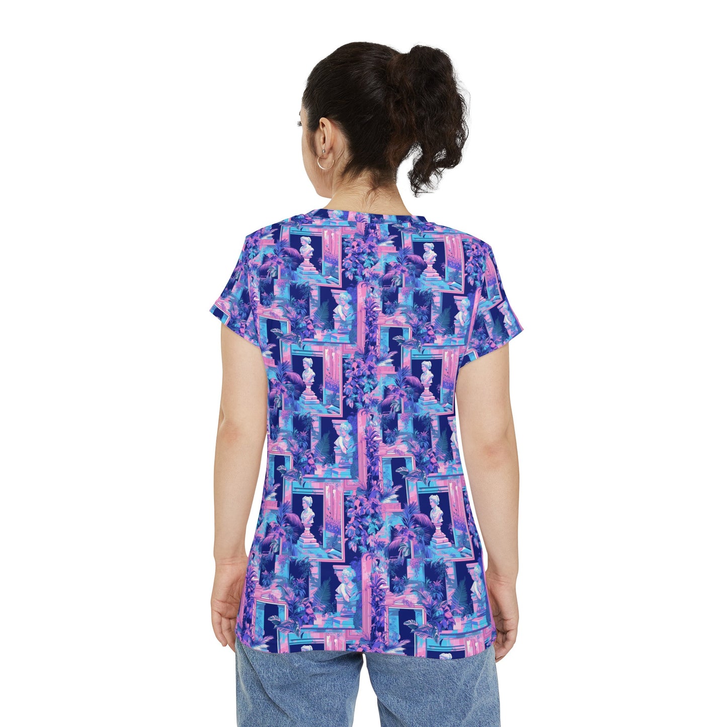 Neoclassical Women's Short Sleeve Shirt (AOP)