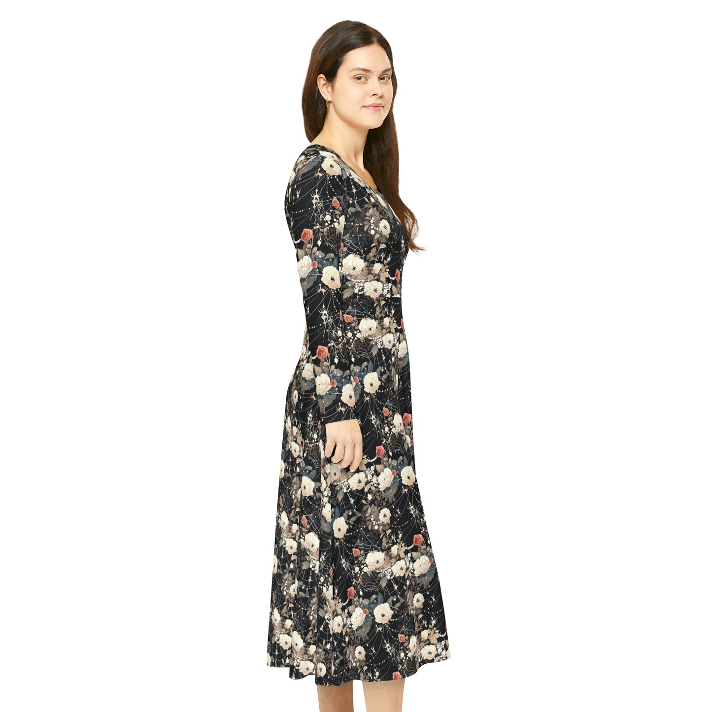 Shimmerweb Women's Long Sleeve Dance Dress (AOP)