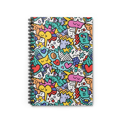 Doodlebug Spiral Notebook - Ruled Line
