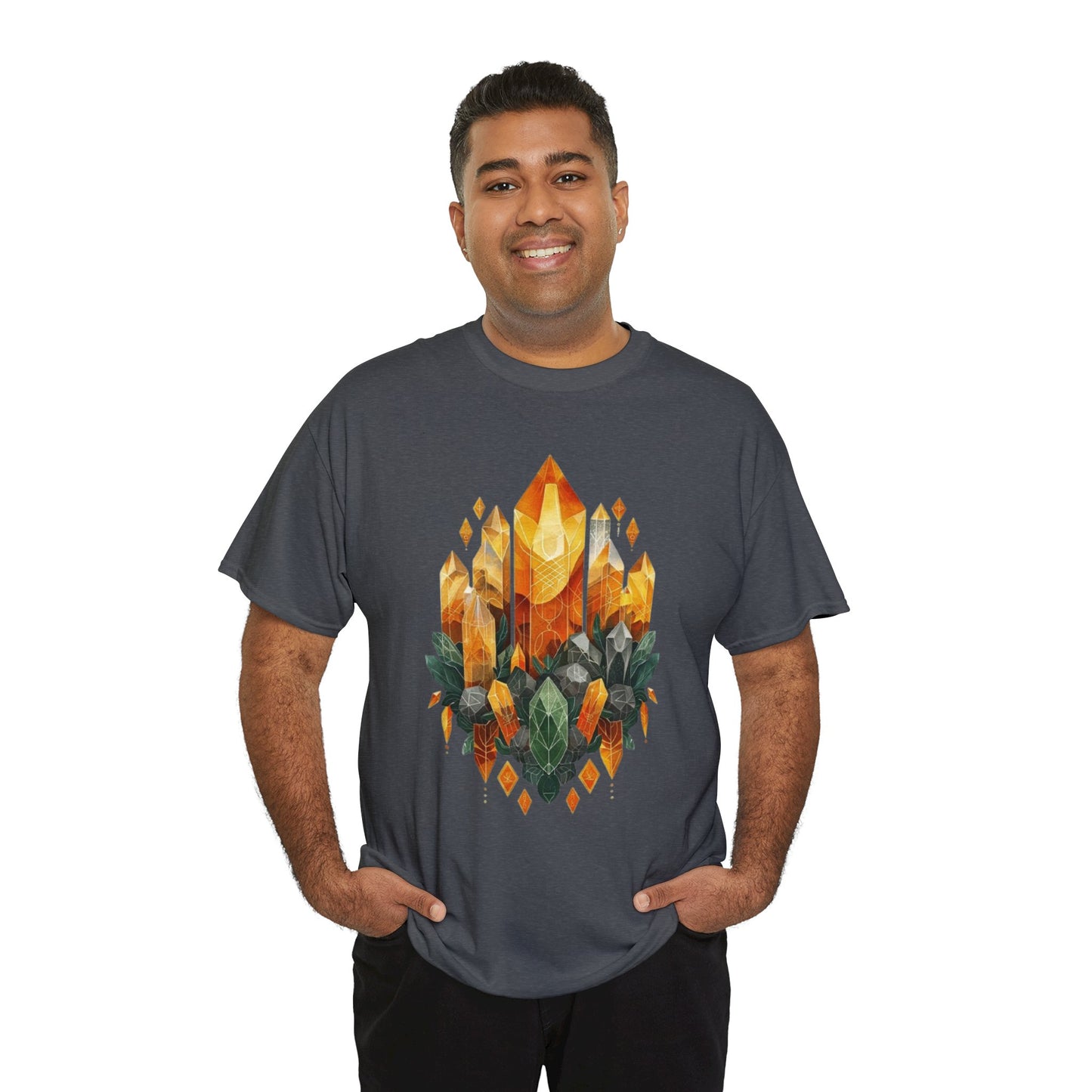 Earthen Crystal Cluster Unisex Heavy Cotton Tee