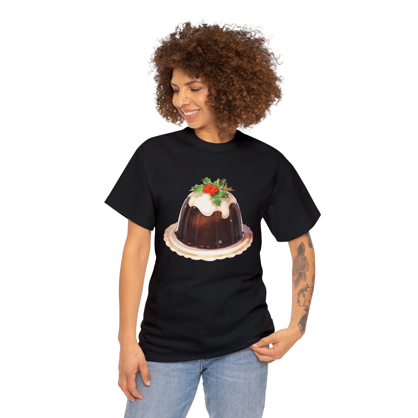 Christmas Pudding Unisex Heavy Cotton Tee