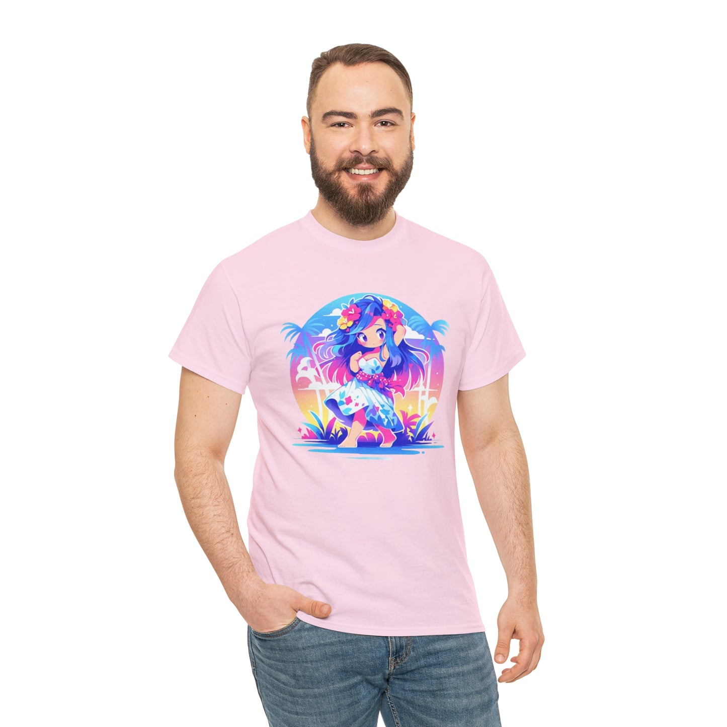 Hula Girl Unisex Heavy Cotton Tee