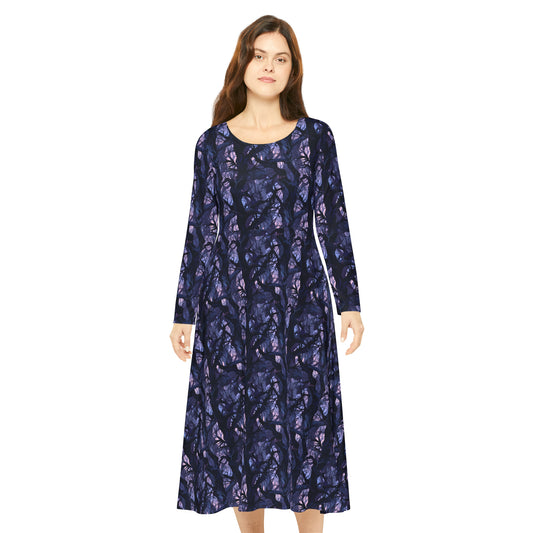 Haunted Forest Women's Long Sleeve Dance Dress (AOP)