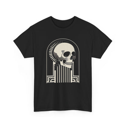 Art Deco Skull Unisex Heavy Cotton Tee