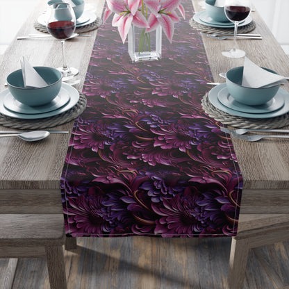 Purple Florals Table Runner (Cotton, Poly)