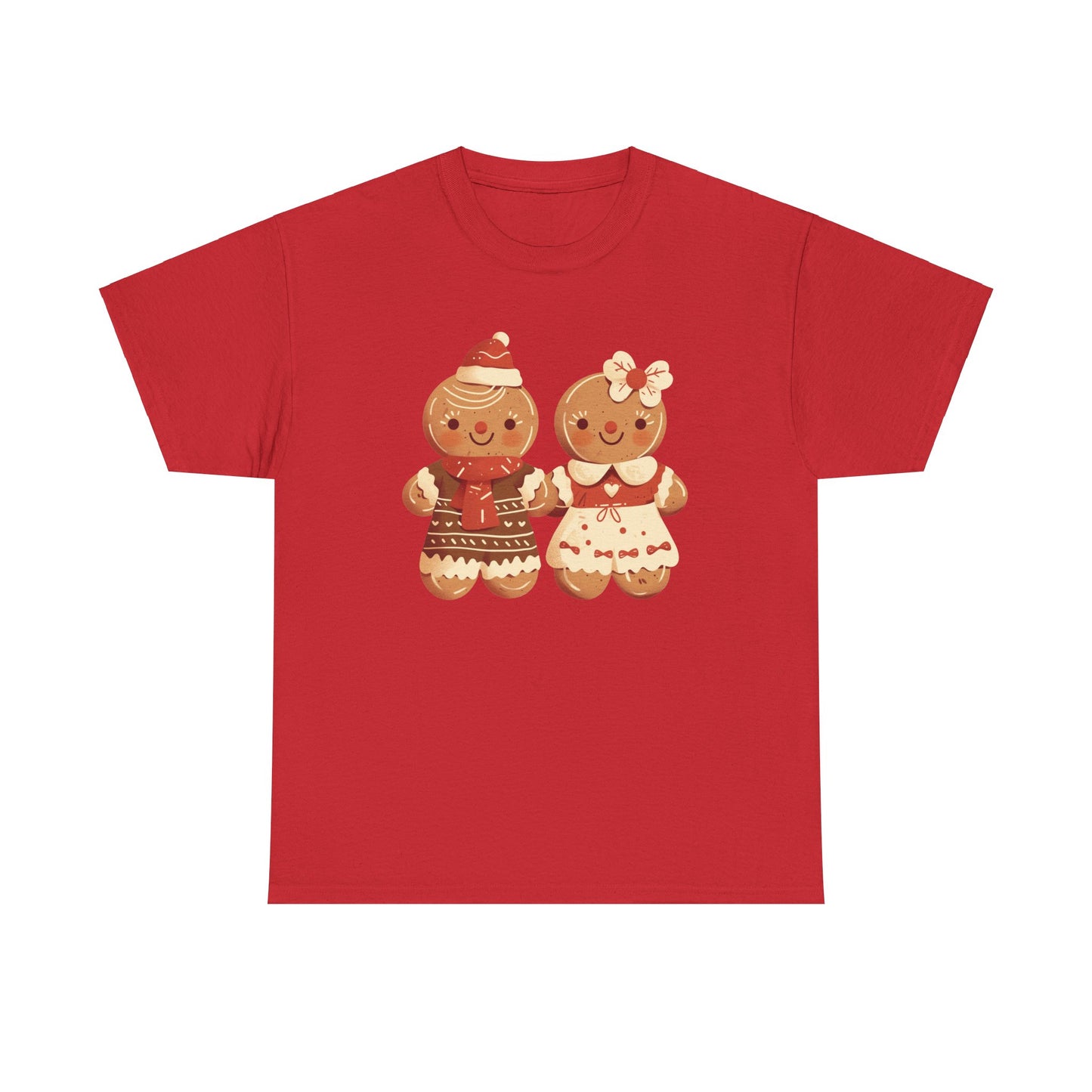 Gingerbread Couple Unisex Heavy Cotton Tee