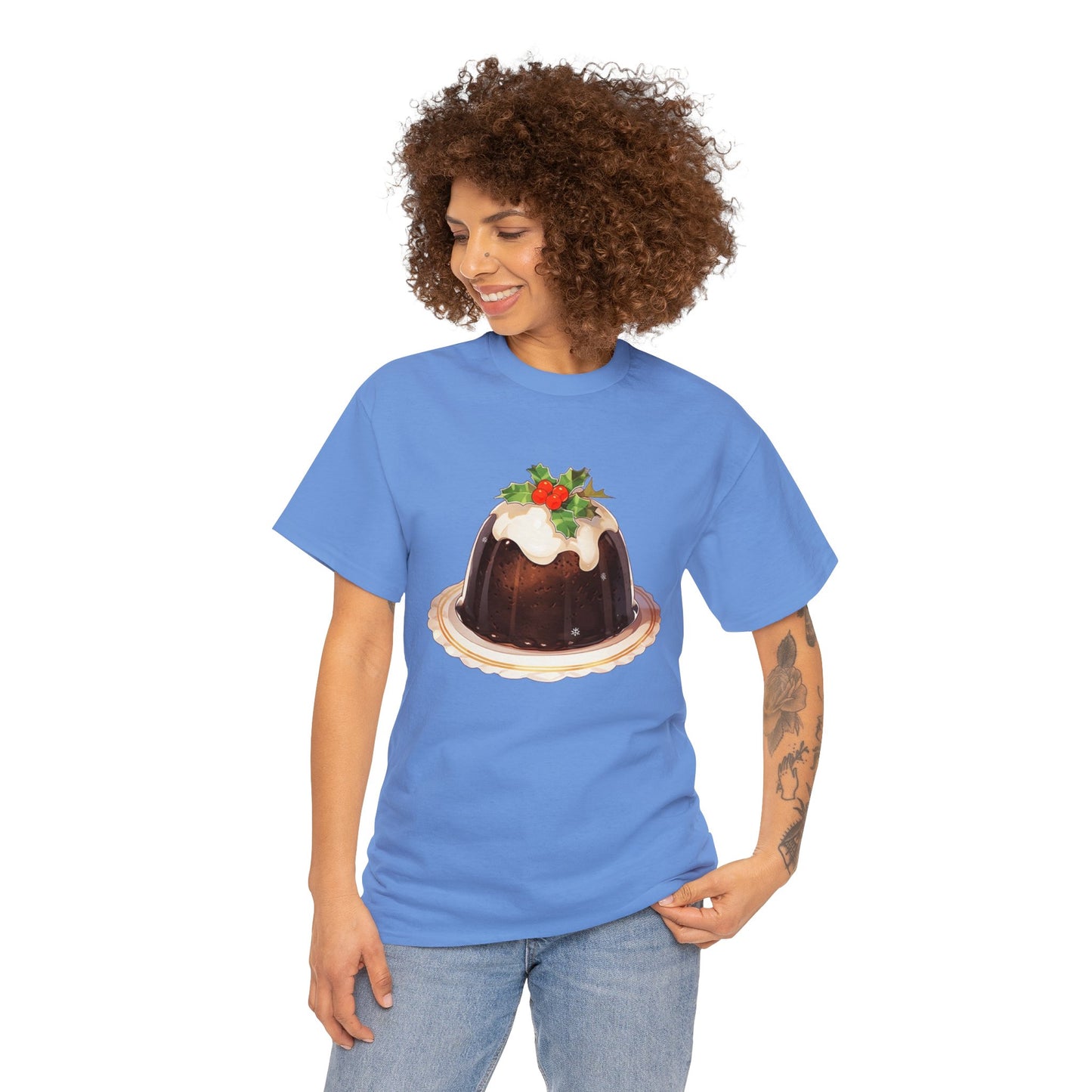 Christmas Pudding Unisex Heavy Cotton Tee