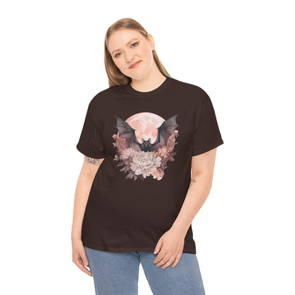 Strawberry Moon Bat Unisex Heavy Cotton Tee