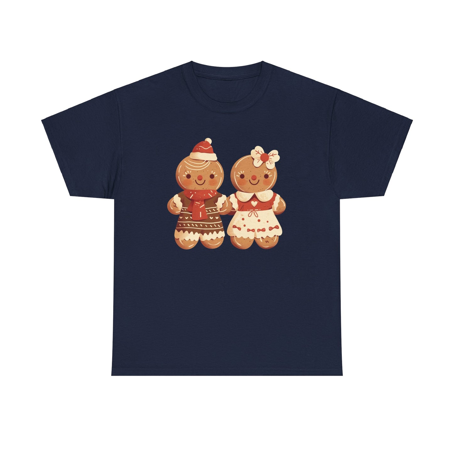 Gingerbread Couple Unisex Heavy Cotton Tee