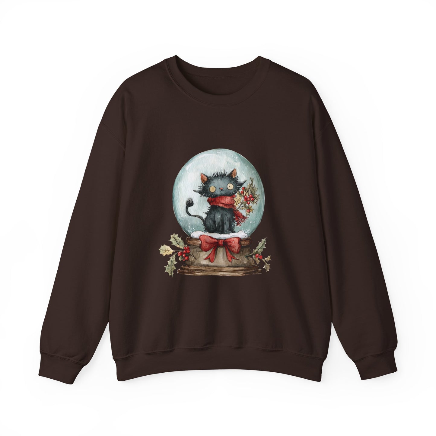 Snowglobe Cat Unisex Heavy Blend™ Crewneck Sweatshirt