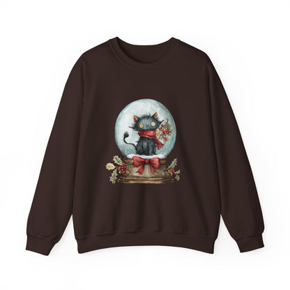 Snowglobe Cat Unisex Heavy Blend™ Crewneck Sweatshirt