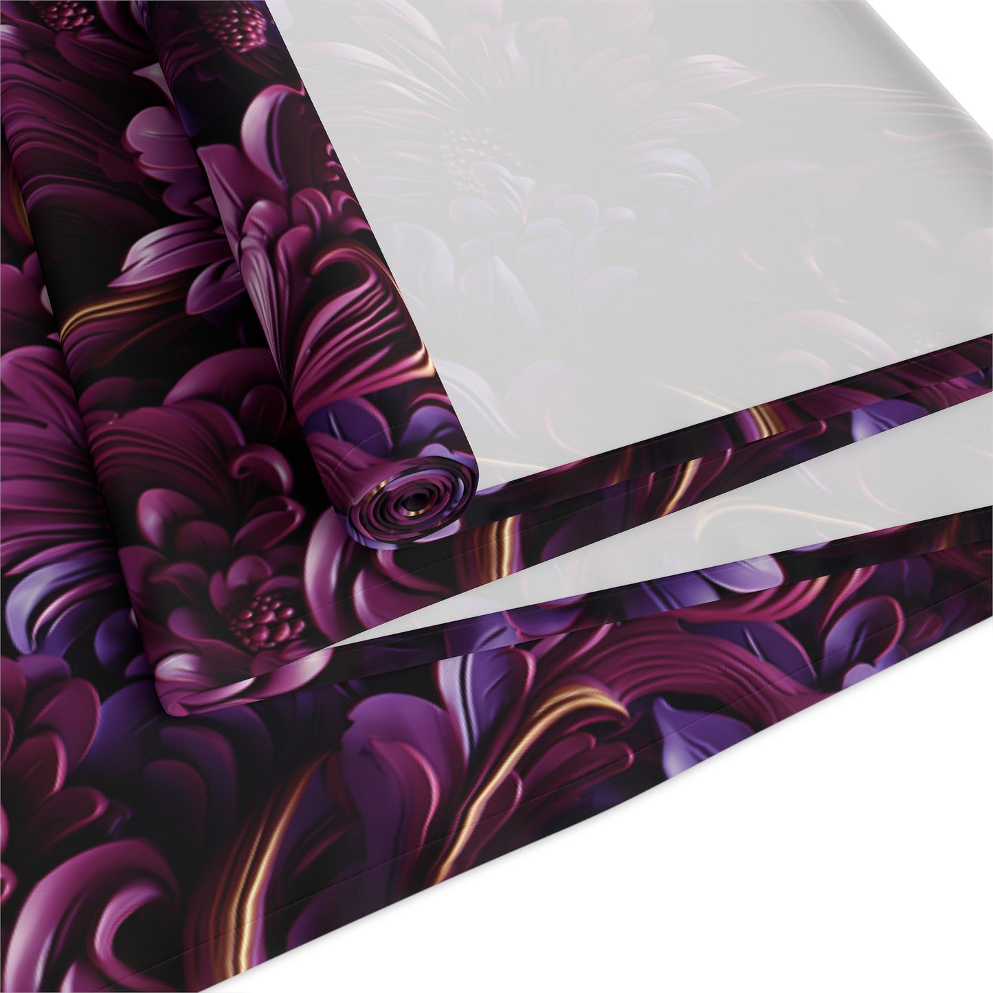 Purple Florals Table Runner (Cotton, Poly)
