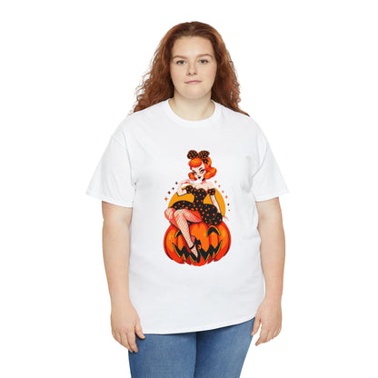 Pumpkin Pinup Unisex Heavy Cotton Tee