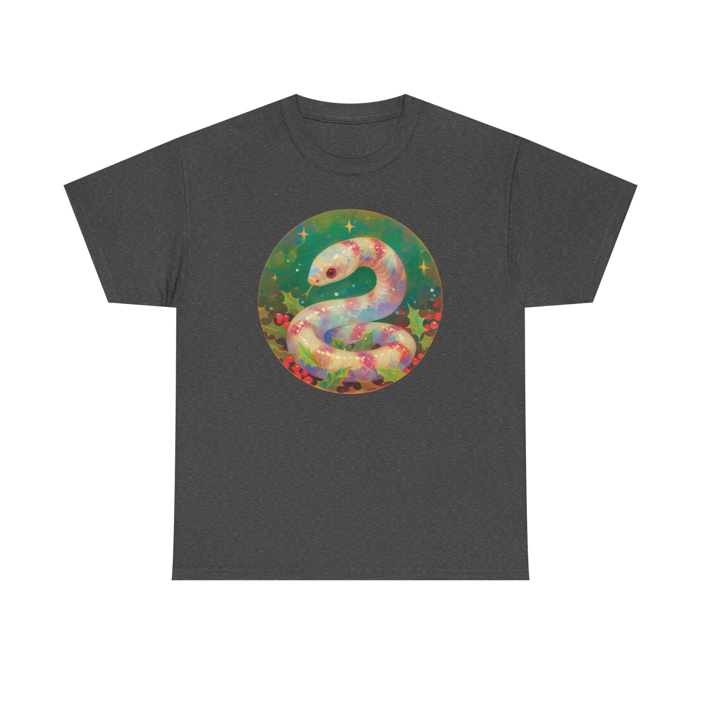 Candy Stripe Snake Unisex Heavy Cotton Tee