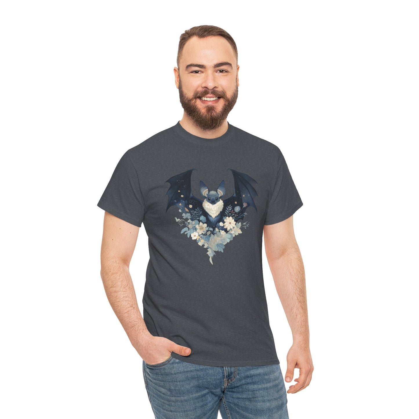 Midnight Bat Unisex Heavy Cotton Tee