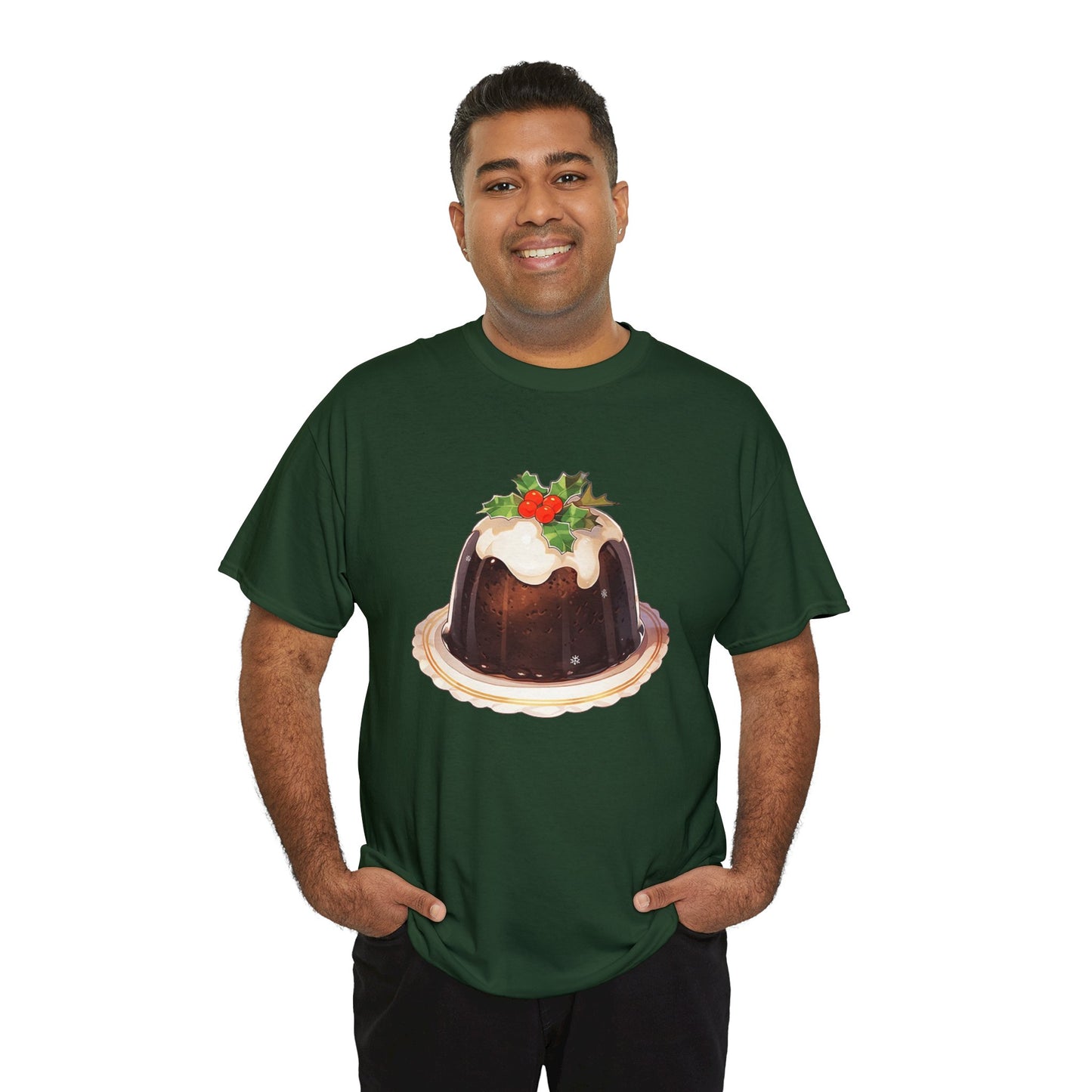 Christmas Pudding Unisex Heavy Cotton Tee