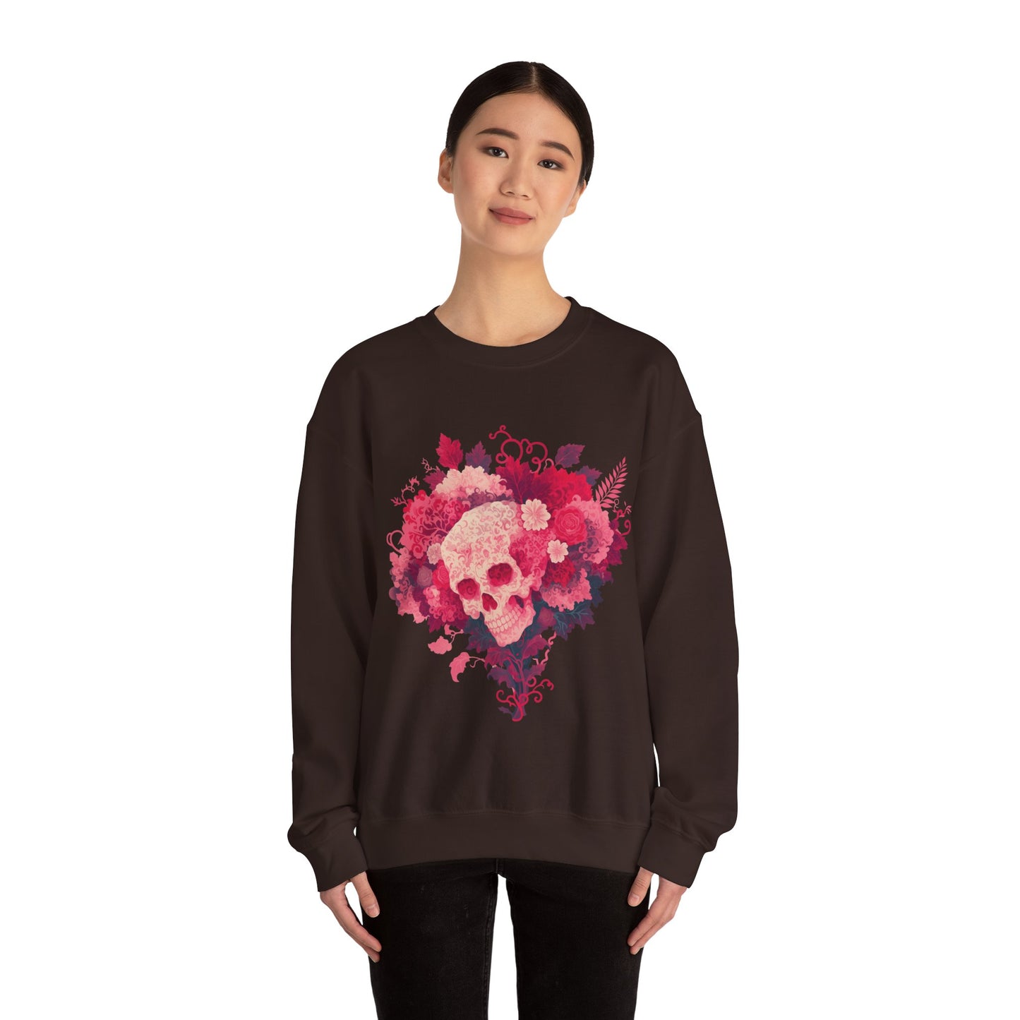 Skull Bouquet Unisex Heavy Blend™ Crewneck Sweatshirt