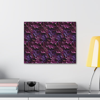 Purple Florals Canvas Gallery Wrap