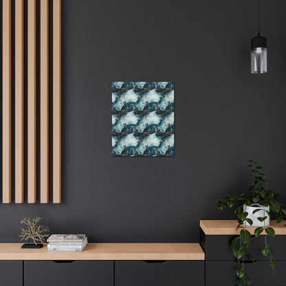 Cool Blue Marble Canvas Gallery Wrap