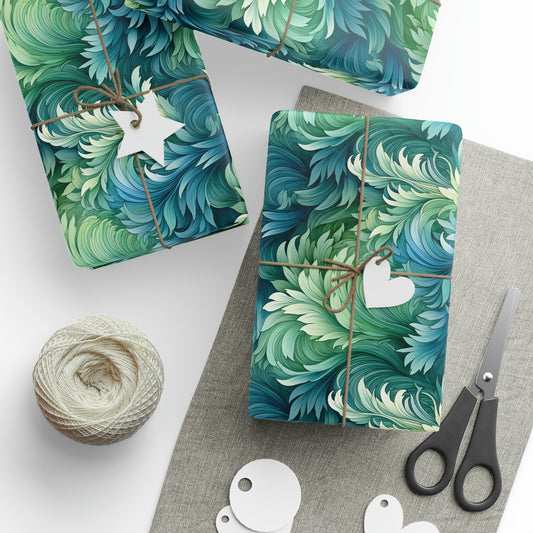 Peacock Flourishes Wrapping Papers
