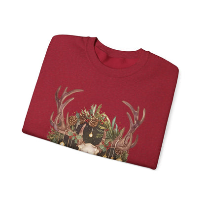 Reindeer Skull Unisex Heavy Blend™ Crewneck Sweatshirt