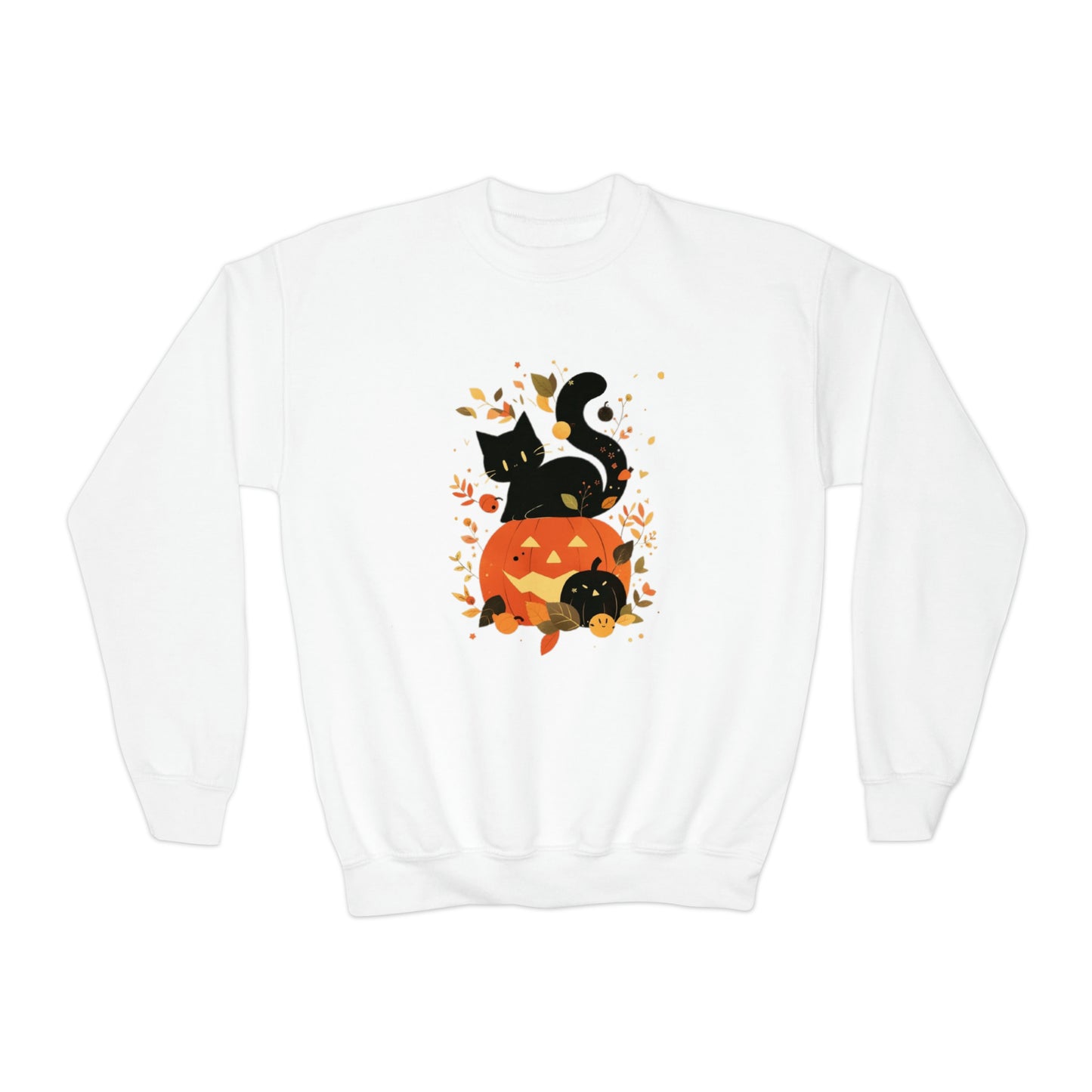 Spooky Kitty Youth Crewneck Sweatshirt