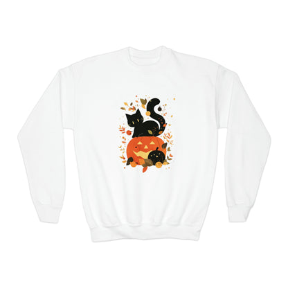 Spooky Kitty Youth Crewneck Sweatshirt